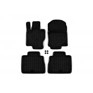 image-31-Specific rubber mats suitable for Mercedes GLE W167 after 2019, 7 seats with dignified third row seats, 4-piece set, black color