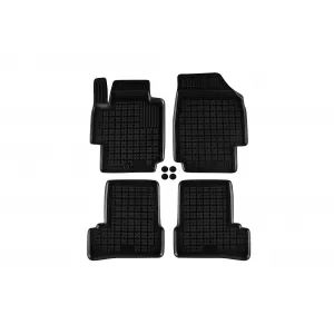 image-41-Specific rubber mats suitable for Nissan Micra 2007-2010, 4-piece set, black color