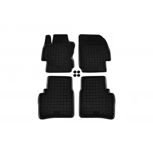 image-42-Specific rubber mats suitable for Nissan Note 2006-2013, 4-piece set, black color