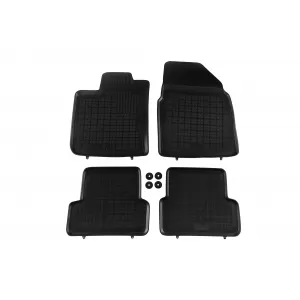 image-48-Specific rubber mats suitable for Nissan Qashqai 2006-2013, 4-piece set, black color