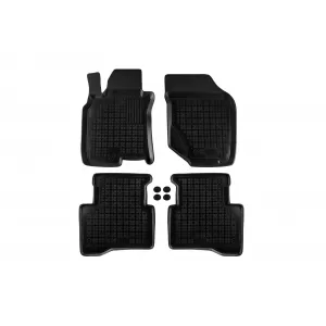 Specific rubber mats suitable for Nissan X-Trail T30 2001-2007 Set of 4 pcs, black