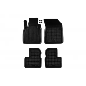 image-55-Specific rubber mats suitable for Nissan Micra 2010-2016, 4-piece set, black color