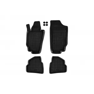image-9-Specific rubber mats suitable for Seat Ibiza 2008-2017, 4-piece set, black color