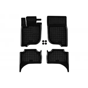 image-38-Specific rubber mats suitable for Mitsubishi L200 V after 2019, double cab, automatic transmission 4x4 AWD, 4-piece set, black color