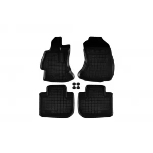 image-64-Specific rubber mats suitable for Subaru Forester 2012-2018, 4-piece set, black color