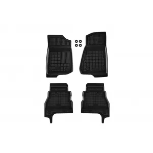 image-6-Specific rubber mats suitable for Jeep Gladiator after 2021 4x4 AWD, version with Alpine sound system, 4-piece set, black color