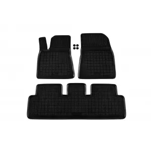 image-31-Specific rubber mats suitable for Tesla Model 3 after 2017, 3-piece set, black color