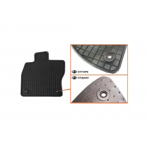 Mochete din cauciuc specifice, potrivite pentru Skoda Octavia sedan, wagon, Scout 2013-2019, set de 4 piese, culoare neagră-image-6216981