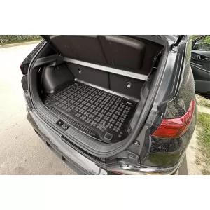 Covor de cauciuc pentru portbagaj de la Rezaw-Plast potrivit pentru Hyundai Kona Hybrid HeV 2017-2023 versiune cu subwoofer, Kona Electric 2018-2023 versiune cu subwoofer, versiune fără podea de portb-image-6217471