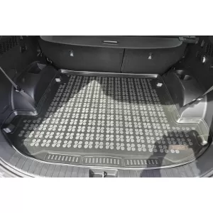 Covor de cauciuc pentru portbagaj de la Rezaw-Plast, potrivit pentru Hyundai Santa Fe după 2018, cu 7 locuri și cu rândul 3 de scaune pliat-image-6217489