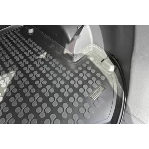 Covor de cauciuc pentru portbagaj de la Rezaw-Plast, potrivit pentru Hyundai Santa Fe după 2018, cu 7 locuri și cu rândul 3 de scaune pliat-image-6217493