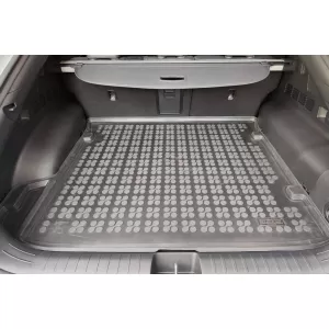 Covor de cauciuc pentru portbagaj de la Rezaw-Plast potrivit pentru KIA EV6 după 2021 cu podeaua portbagajului în poziția superioară, versiune cu kit de reparare în portbagaj-image-6217680