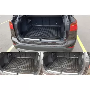 Rezaw-Plast gumis csomagtértálca BMW X1 F48 2015-2022 állítható hátsó ülésekkel, X1 U11 2022-től állítható hátsó ülésekkel-image-6219532