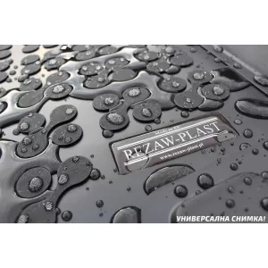 Rubber trunk mat by Rezaw-Plast suitable for Porsche Cayenne 2010-2017 without subwoofer, grey
