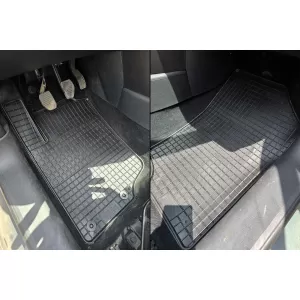 Specific rubber mats suitable for Peugeot 207 hatchback, wagon, convertible 2006-2012, 4-piece set, black color-image-6220310