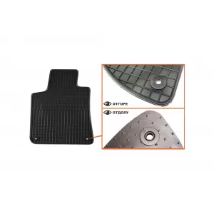 Mochete din cauciuc specifice, potrivite pentru Peugeot 308 sedan 2013-2021, set de 4 piese, culoare neagră-image-6220330