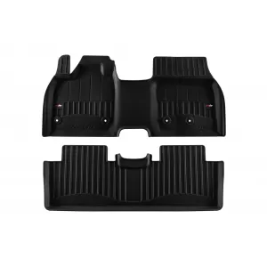 image-22-Specific rubber mats suitable for Nissan Ariya after 2022, 2-piece set, black color, with 24-month warranty
