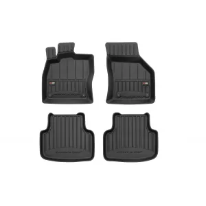 image-24-Specific rubber mats suitable for Skoda Octavia 2013-2019, Octavia after 2019, 4-piece set, black color, with 24-month warranty from Frogum 3D ProLine series.