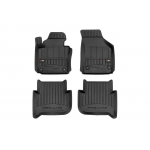 image-40-Specific rubber mats suitable for Volkswagen Touran 2003-2010, 4-piece set, black color, with 24-month warranty