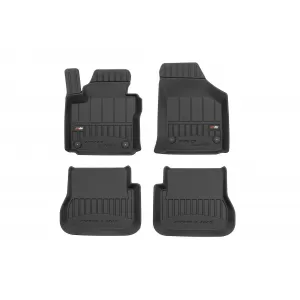 image-56-Specific rubber mats suitable for Volkswagen Caddy Life 2003-2020, 4-piece set, black color, with 24-month warranty from Frogum 3D ProLine series.