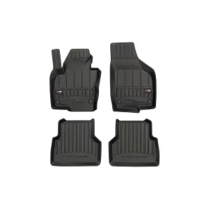 image-1-Specific rubber mats suitable for Volkswagen Tiguan 2007-2016, 4-piece set, black color, with 24-month warranty