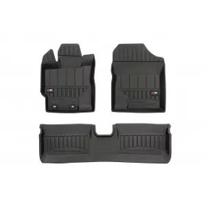image-14-Specific rubber mats from Frogum 3D ProLine series suitable for Toyota Yaris 2011-2019, not suitable for Hybrid, 3-piece set, black color, with 24-month warranty