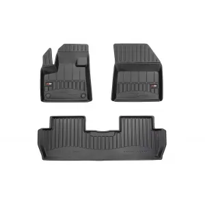 image-21-Specific rubber mats suitable for Peugeot 5008 after 2017, 3-piece set, black color, with 24-month warranty