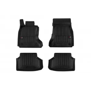 image-25-Specific rubber mats suitable for BMW 7 Series F01 2008-2015, 4-piece set, black color, with 24-month warranty
