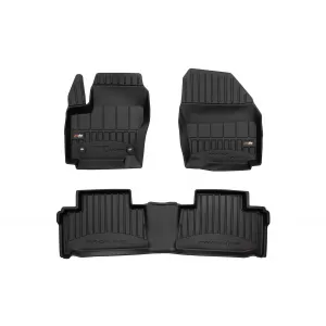 image-40-Specific rubber mats suitable for Ford Galaxy II 2010-2015 from Frogum 3D ProLine series, 3-piece set, black color, with 24-month warranty
