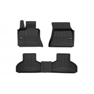 image-2-Specific rubber mats suitable for BMW X5 F15 2013-2018, 4-piece set, black color, with 24-month warranty from Frogum 3D ProLine series.