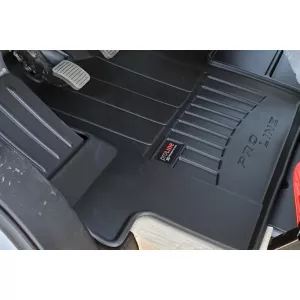 Covor de cauciuc specific, potrivit pentru Citroen Jumper, Fiat Ducato, Peugeot Boxer 2006-2014, după 2014, set dintr-o bucată, culoare neagră, cu garanție de 24 de luni-image-6221634