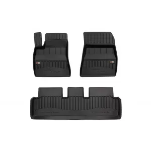 image-13-Specific rubber mats suitable for Tesla Model 3 2017-2023 from Frogum 3D ProLine series, 3-piece set, black color, with 24-month warranty