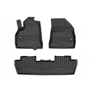 image-24-Specific rubber mats suitable for Peugeot 5008 2009-2017, 3-piece set, black color, with 24-month warranty