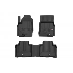image-30-Specific rubber mats suitable for Ssangyong Rexton after 2017, 3-piece set, black color, with 24-month warranty