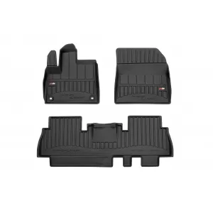 image-55-Specific rubber mats suitable for Opel Combo E, Peugeot Rifter, Citroen Berlingo after 2018, 3-piece set, black color, with 24-month warranty