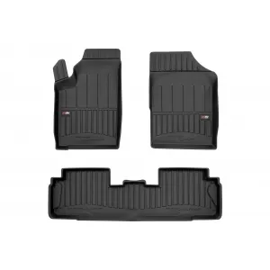 image-63-Specific rubber mats suitable for Peugeot Partner 1996-2010, 3-piece set, black color, with 24-month warranty from Frogum 3D ProLine series.