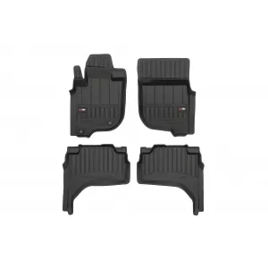 image-79-Specific rubber mats suitable for Mitsubishi L200 after 2019, 4-piece set, black color, with 24-month warranty