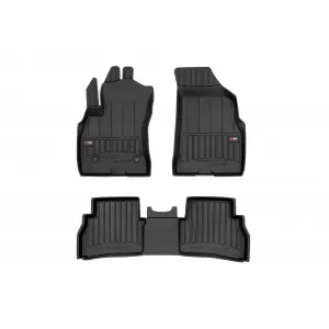 image-7-Specific rubber mats suitable for Fiat Doblo II Cargo, Maxi after 2010, 3-piece set, black color, with 24-month warranty from Frogum 3D ProLine series.
