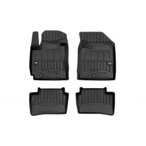 image-19-Specific rubber mats suitable for Hyundai i10 2013-2019, 4-piece set, black color, with 24-month warranty from Frogum 3D ProLine series.