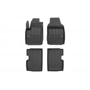 image-33-Specific rubber mats suitable for Fiat 500 after 2007, 4-piece set, black color, with 24-month warranty
