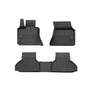 image-43-Specific rubber mats suitable for BMW X6 F16 2014-2019 from Frogum 3D ProLine series, 3-piece set, black color, with 24-month warranty