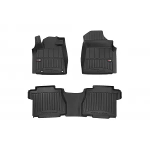 image-53-Specific rubber mats suitable for Toyota Tundra Crewmax 2010-2015, 3-piece set, black color, with 24-month warranty from Frogum 3D ProLine series