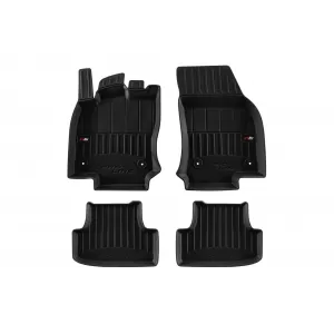 image-56-Specific rubber mats suitable for Volkswagen T-Roc after 2017, 4-piece set, black color, with 24-month warranty