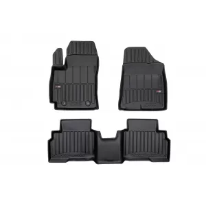 image-60-Specific rubber mats suitable for Hyundai Kona II after 2022, 3-piece set, black color, with 24-month warranty