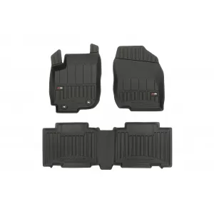 image-70-Specific rubber mats suitable for Toyota Rav4 2013-2019, 3-piece set, black color, with 24-month warranty from Frogum 3D ProLine series.