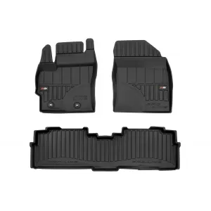 image-0-Specific rubber mats suitable for Toyota Verso II 2009-2018, 4-piece set, black color, with 24-month warranty