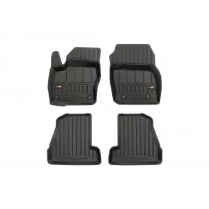 image-2-Specific rubber mats suitable for Ford Focus MK III sedan, hatchback, wagon 2010-2018, 4-piece set, black color, with 24-month warranty