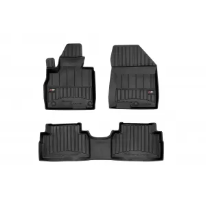 image-11-Specific rubber mats suitable for Hyundai Santa Fe after 2019, not suitable for Hybrid, 3-piece set, black color, with 24-month warranty