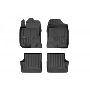 image-34-Specific rubber mats suitable for Toyota Corolla IX E120 2001-2007, 4-piece set, black color, with 24-month warranty