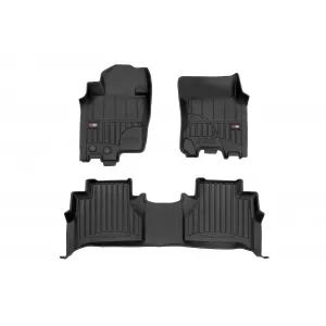 image-36-Specific rubber mats suitable for Nissan Navara IV after 2014, 4-piece set, black color, with 24-month warranty
